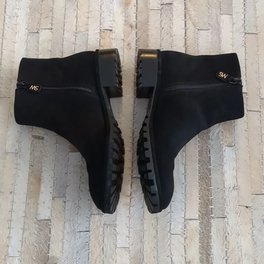 Stuart Weitzman Maelie Black Sport Suede Boots - Picture 3 of 10